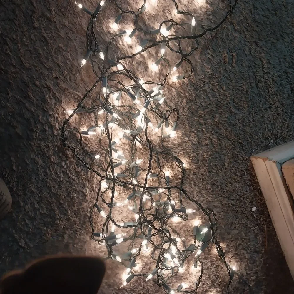 Bright White Holiday Icicle String Lights. 150 Lights, 11 Feet